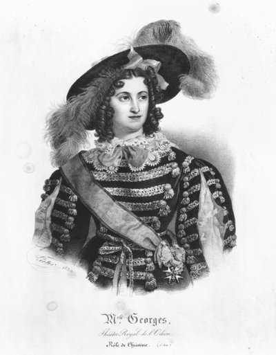 Mademoiselle George nel ruolo di Regina Cristina di Svezia da 