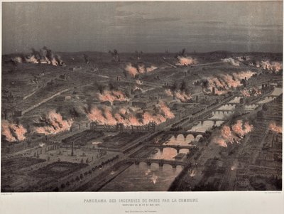 Notte della Comune di Parigi dal 23 al 24 maggio incendi a Parigi da Auguste Victor Deroy