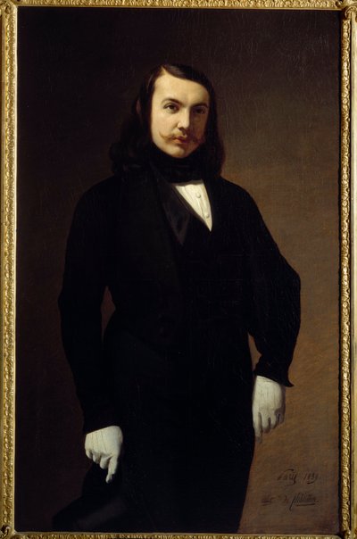 Ritratto di Theophile Gautier, poeta, romanziere e critico letterario da Auguste de Chatillon