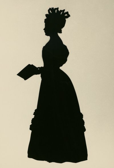 Silhouette di Susan Edmonstone Ferrier, chiamata Susan Ferrier, romanziera scozzese, ca 1830 da Augustin Amant Constant Fidele Edouart