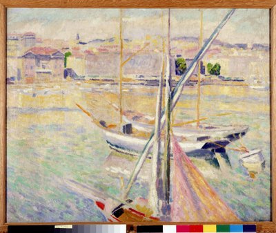 Barche a vela nel vecchio porto di Marsiglia da Augustin Carrera