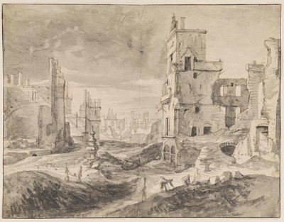 Bruxelles dopo il bombardamento del 1695 da Augustin Coppens
