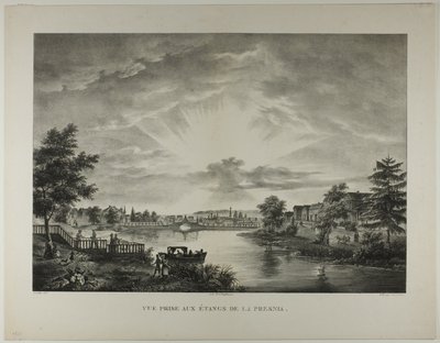 Veduta presa dalle piscine della Presnia da Augustin François Lemaitre