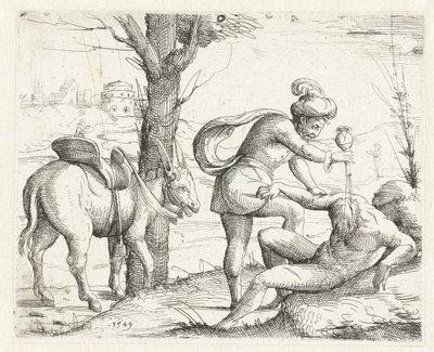Il buon samaritano da Augustin Hirschvogel