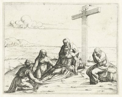 Compianto su Cristo (Concordanza Antico e Nuovo Testamento) da Augustin Hirschvogel