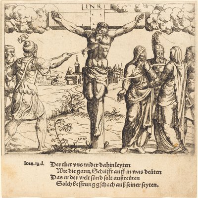 Cristo è trafitto con la lancia da Augustin Hirschvogel