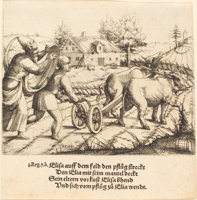 Elia unge Eliseo da Augustin Hirschvogel