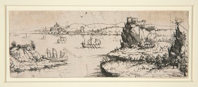 Paesaggio con fiume da Augustin Hirschvogel