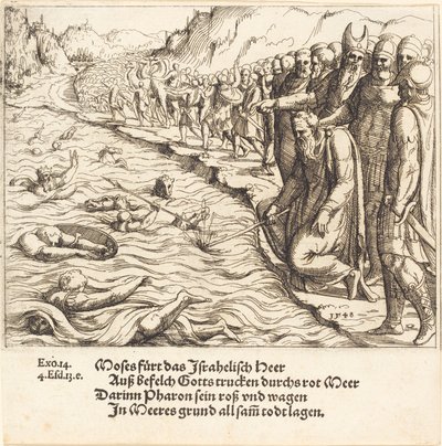 Mosè chiude il Mar Rosso da Augustin Hirschvogel