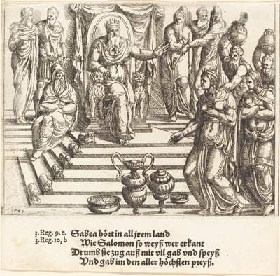 Visita della regina di Saba a Salomone da Augustin Hirschvogel