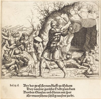Sansone uccide i Filistei, 1548 da Augustin Hirschvogel