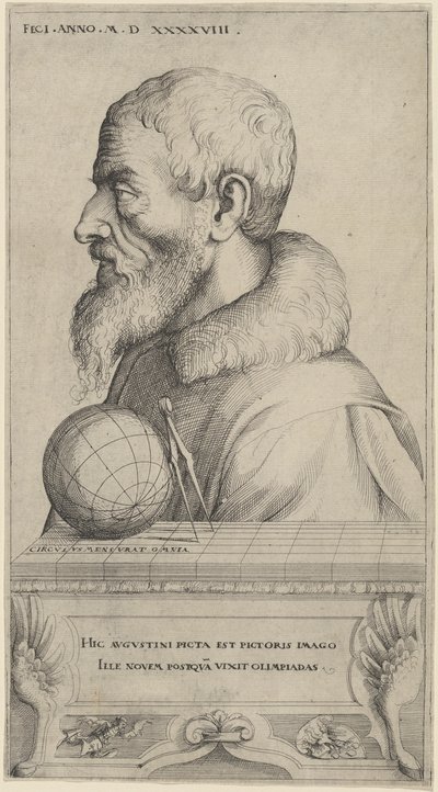 Autoritratto, 1548 da Augustin Hirschvogel