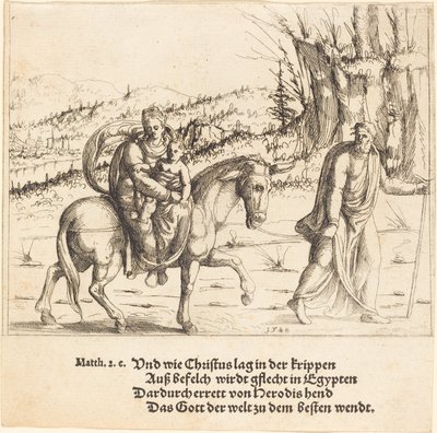 La Fuga in Egitto da Augustin Hirschvogel