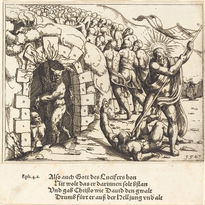 La discesa agli inferi, 1547 da Augustin Hirschvogel