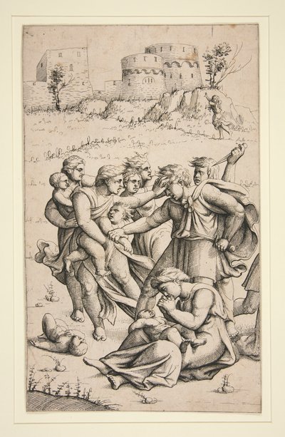 Il massacro degli innocenti (foglio centrale della serie di 3 fogli) da Augustin Hirschvogel