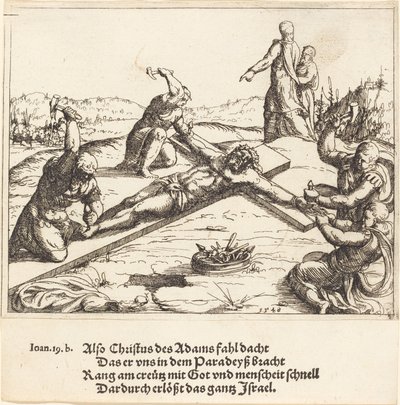 La crocifissione da Augustin Hirschvogel