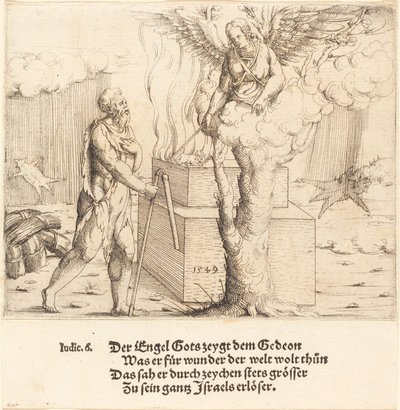 Il sacrificio di Gedeone da Augustin Hirschvogel