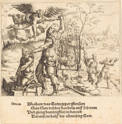Il sacrificio di Isacco da Augustin Hirschvogel
