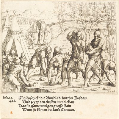 Le dodici pietre e le acque del Giordano sono divise, 1548 da Augustin Hirschvogel