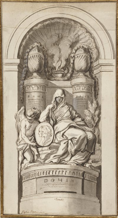 Studio per un monumento funebre, 1750 da Augustin Pajou