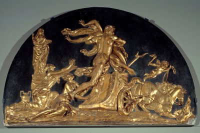 Il Fuoco o Plutone che rimuove Proserpina (bassorilievo in stucco) da Augustin Pajou