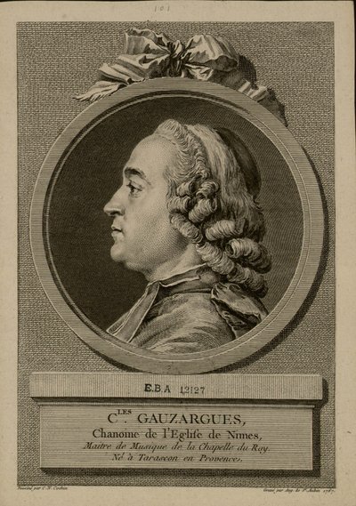 Ritratto di Charles Gauzargues da Augustin Saint Aubin de