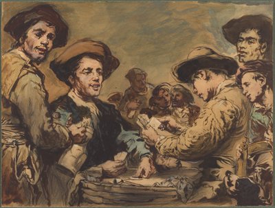 Giocatori di Carte da Augustin Théodule Ribot