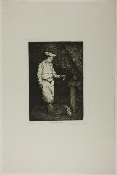Il pranzo del gatto da Augustin Théodule Ribot