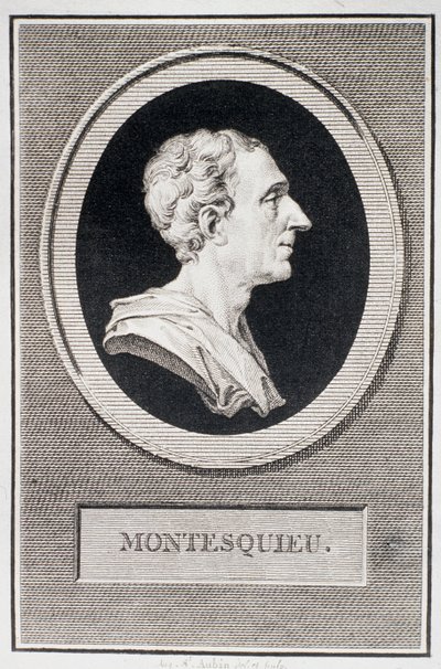 Charles Louis de Secondat, Barone di Montesquieu (1689-1755) da Augustin de Saint Aubin