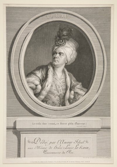 Henri Louis Cain (detto Le Kain) (1728-1778) da Augustin de Saint Aubin