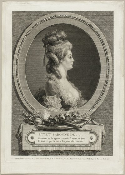 Louise Émilie, baronessa di *** France da Augustin de Saint Aubin