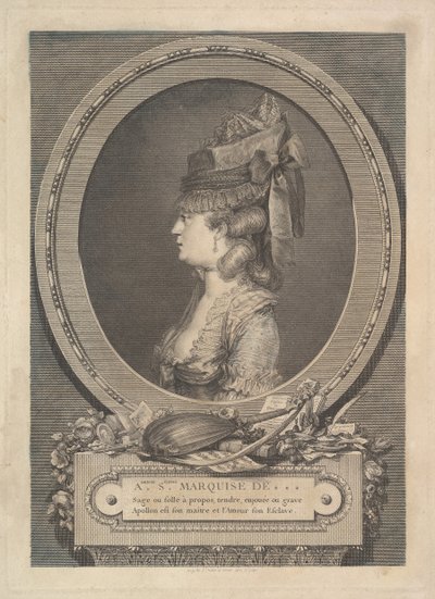 Ritratto di Adrienne-Sophie Marchesa di ***, 1779 da Augustin de Saint Aubin