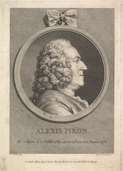Ritratto di Alexis Piron da Augustin de Saint Aubin