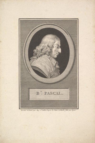 Ritratto di Blaise Pascal, 1802 da Augustin de Saint Aubin