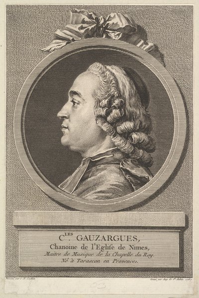 Ritratto di Charles Gauzargues, 1767 da Augustin de Saint Aubin