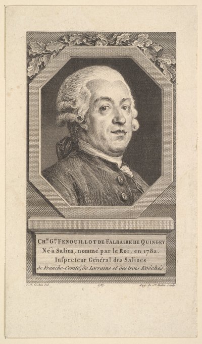 Ritratto di Charles George Fenouillot de Falbaire de Quingey da Augustin de Saint Aubin