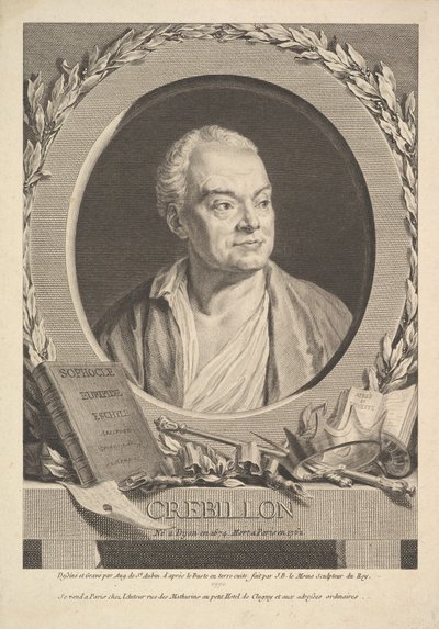 Ritratto di Crébillon da Augustin de Saint Aubin