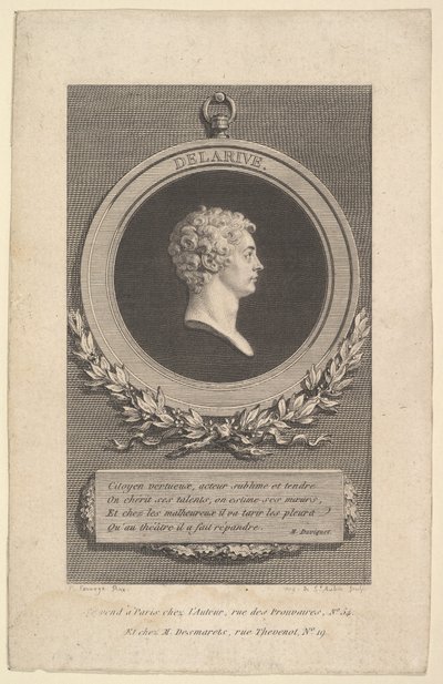 Ritratto di De Larive da Augustin de Saint Aubin