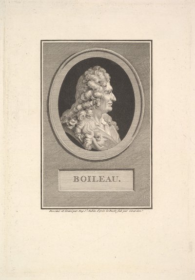 Ritratto di Despréaux Nicolas Boileau da Augustin de Saint Aubin