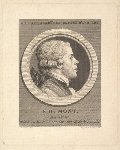 Ritratto di François Dumont, 1788 da Augustin de Saint Aubin