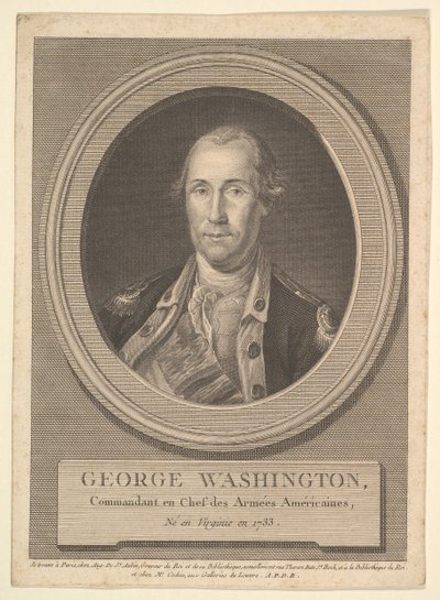 Ritratto di George Washington, agosto 1836 da Augustin de Saint Aubin