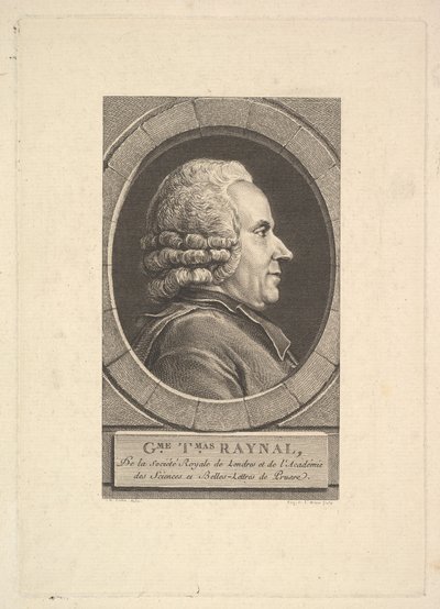 Ritratto di Guillaume-Thomas Raynal, 1773 da Augustin de Saint Aubin