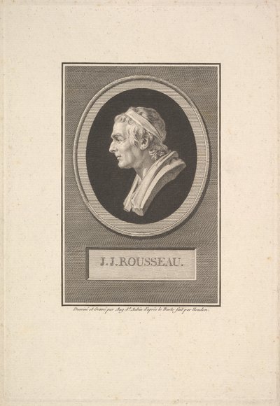 Ritratto di J. J. Rousseau, 1801 da Augustin de Saint Aubin