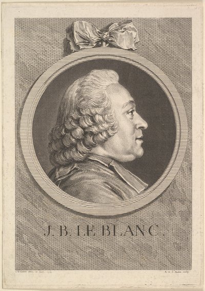 Ritratto di Jean-Baptiste Le Blanc da Augustin de Saint Aubin