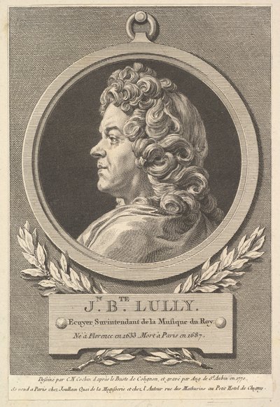 Ritratto di Jean-Baptiste Lully da Augustin de Saint Aubin