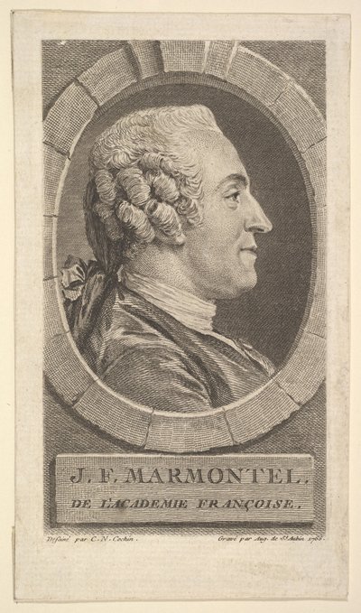 Ritratto di Jean-Francoise Marmontel da Augustin de Saint Aubin