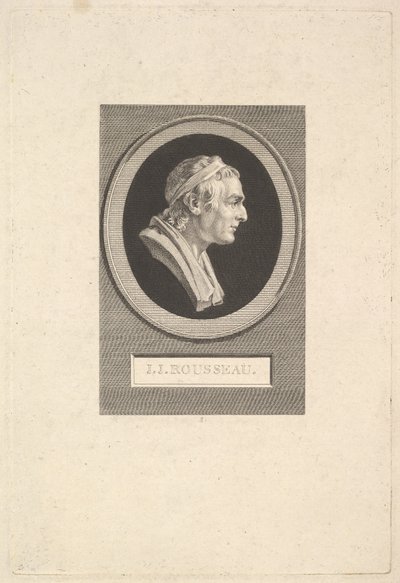 Ritratto di Jean-Jacques Rousseau, 1801 da Augustin de Saint Aubin