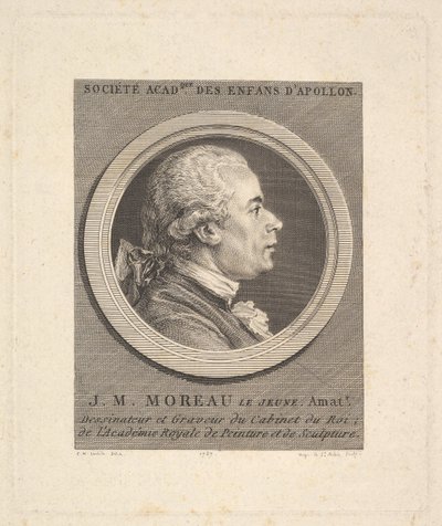 Ritratto di Jean-Michel Moreau, 1787 da Augustin de Saint Aubin