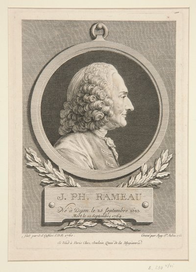 Ritratto di Jean-Philippe Rameau da Augustin de Saint Aubin
