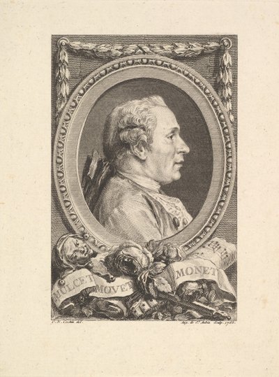 Ritratto di Jean Monnet da Augustin de Saint Aubin